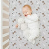 Lot de 2 draps en flanelle Koala Baby motif lapin des bois/rayures