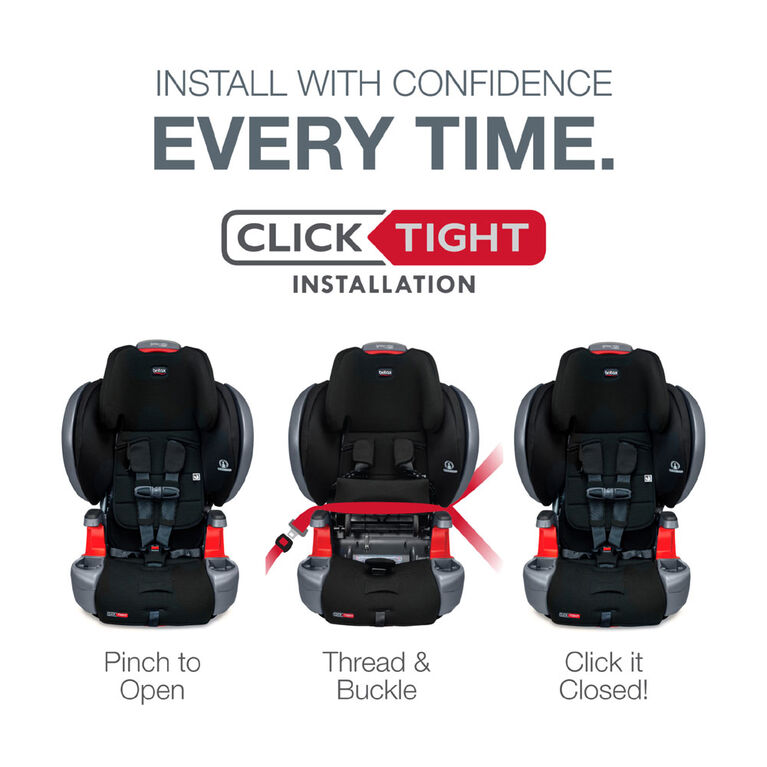Britax Grow with You Clicktight Harness-2-Booster, Jet Safewash