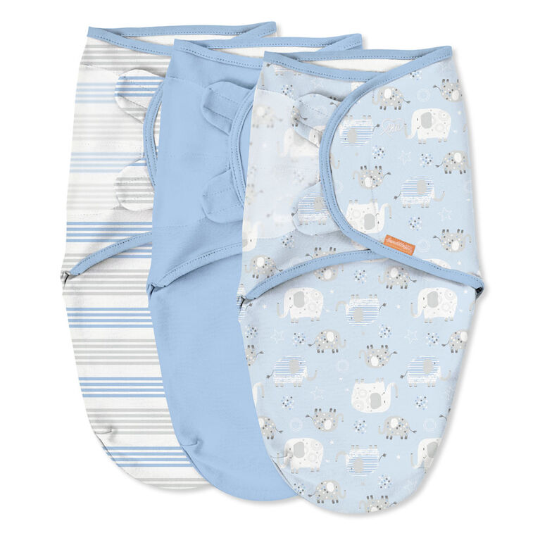SwaddleMe 3 Pack Original Swaddle ELEPHANT STRIPES