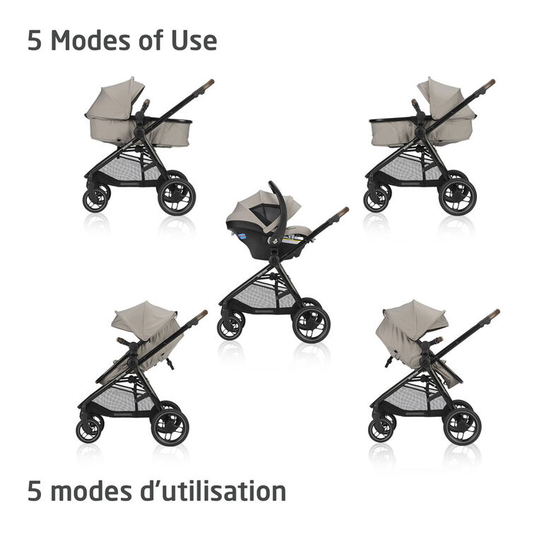 Maxi Cosi Zelia Luxe 5-in-1 Modular Travel System - New Hope Tan