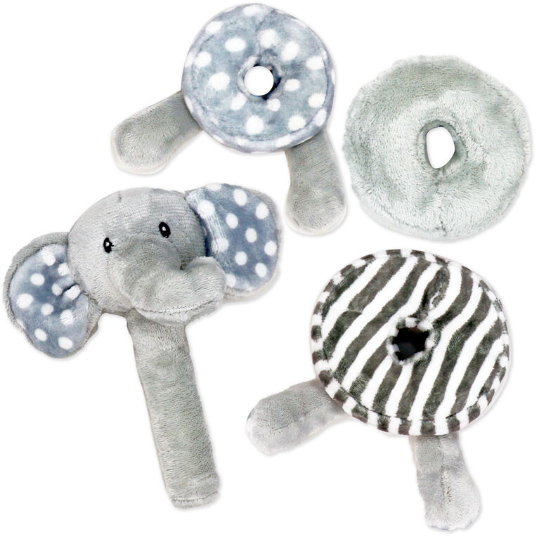 Bab & Tot Plush stacking activity toy: Grey elephant