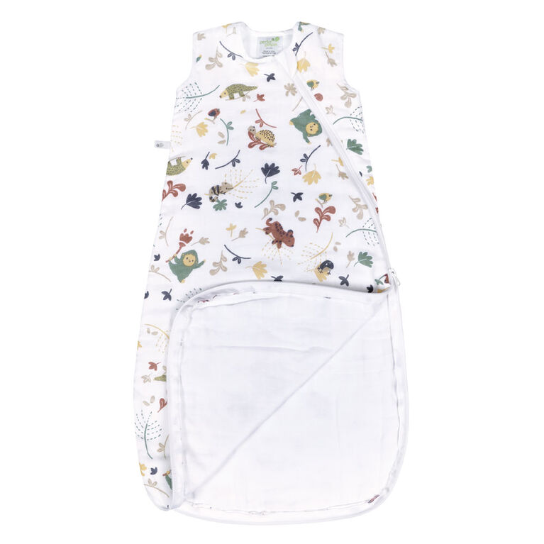 Perlimpinpin-Muslin sleep bag 1.5 TOG-Jungle green-6-18m