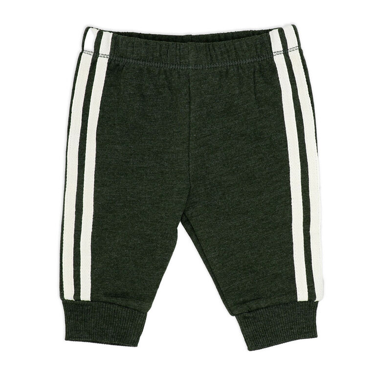 Baby Mode 2 Piece Fleece Pant Set: Brown Dino