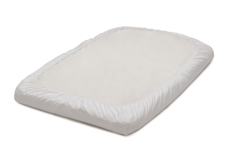 Delta Children Willow Mini Crib With Mattress And 2 Sheet Bianca