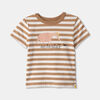 RISE Little Earthling Short Sleeve Tee Brown Stripe Anteater