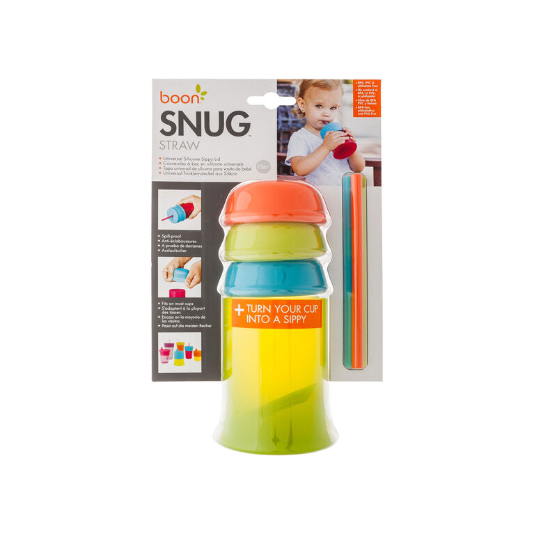 Boon Snug Straw Universal Lid and Cup Set - Green/Blue/Orange