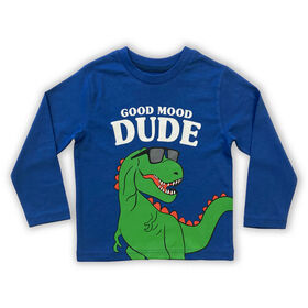 Good Mood Dude Long Sleeve Tee Blue