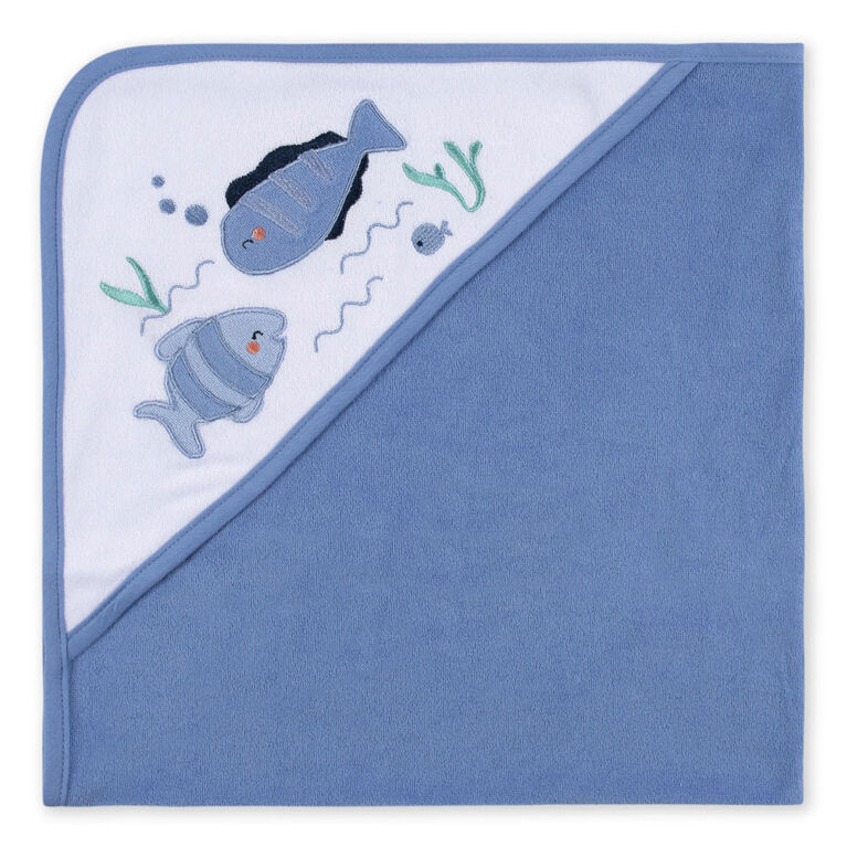 Koala Baby - Blue Hippo Kint Hooded Towel - 3 Pack