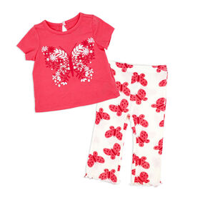 Sterling Baby Ensemble de leggings 3 Pièces : Papillon rose