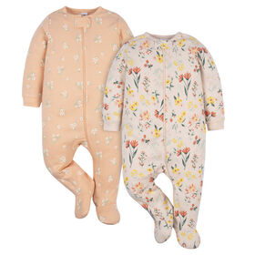 Gerber Childrenswear - 2 Pack Sleep N Play - Wildflower - 0-3M