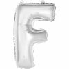 Ballons en forme de lettre en argent 14 " - F