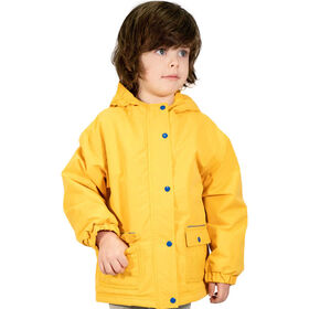Kids Fleece Lined Rain Jackets  | Yellow - 2T (2-3Y)