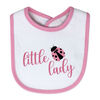 Baby Mode  5 Piece Bib and Sock set : Pink Ladybug