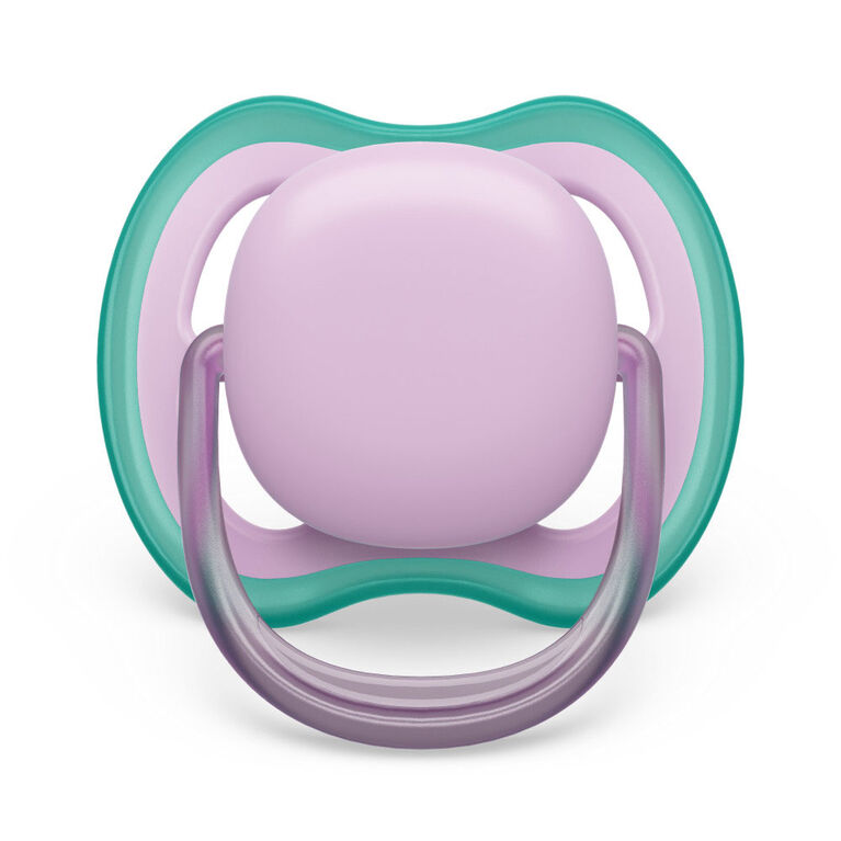 Avent Ultra Air Pacifier 6-18m hush /lilac 2pk