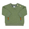 Baby Mode  2 Piece Quilted Jogger Set: Green Heather