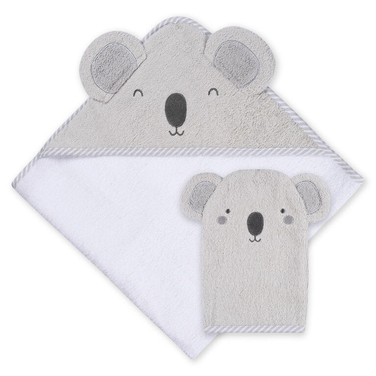 Koala Baby - Bear Woven Hooded Towel and Mitt