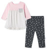 Just Born Baby Girls' 2-Piece Organic Tunic and Pant Set - Lil' Lamb 6-9 months