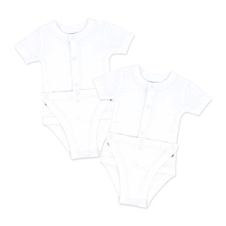 Naturelle 2 Pack Diaper Vest: White
