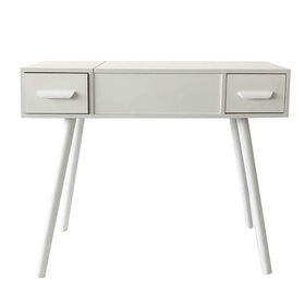 White Dressing Table/Desk with Mirror