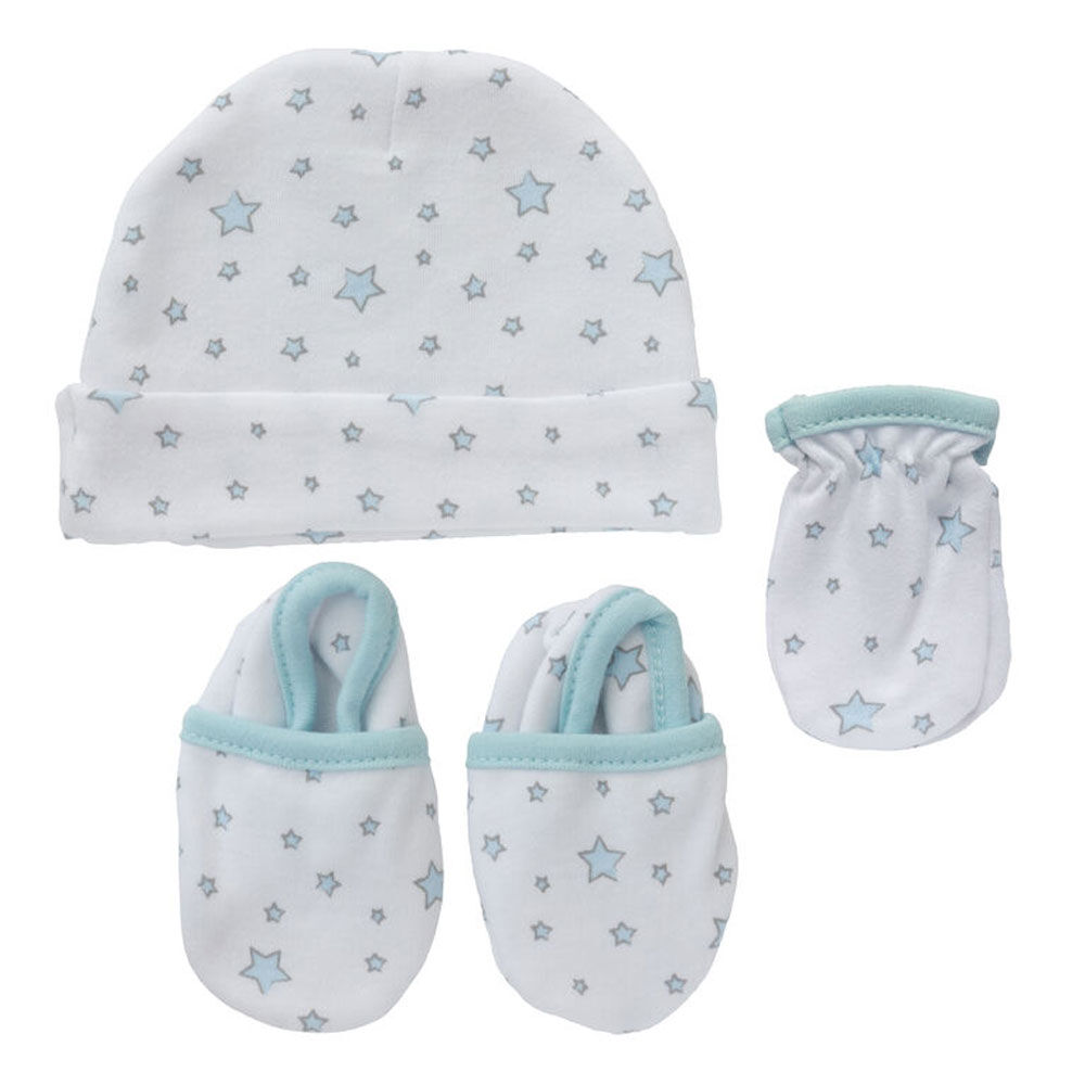 Koala Baby 3 Pack Set Hat Mittens Booties Blue Stars Toys R Us Canada