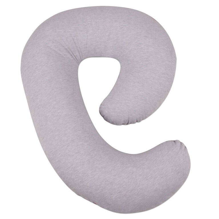 coussin corporel Snoogle Mini Chic avec housse en jersey - Leachco - gris chiné