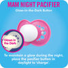 MAM Night Silicone Pacifier, 6+ Months, 2-Pack - Blue/Clear