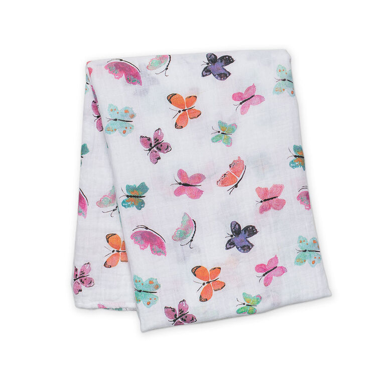 Lulujo Butterfly Cotton Muslin Swaddling Blanket Babies R Us Canada