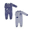 Paquet De 2 Dormeuses Koala Baby Garcon - Ours D'Hiver Bleu Marine, 9 Mois