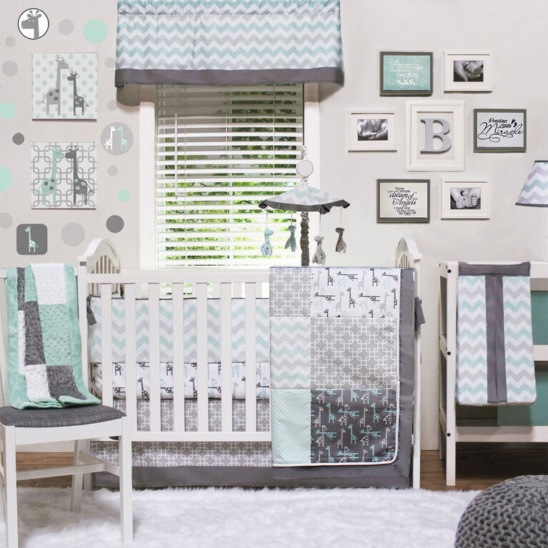 The Peanutshell Uptown Giraffe 4 Piece Crib Bedding Set Babies R