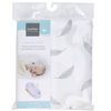 Kushies Drap Contour pour Poussette ou Panier Coton Flanelle Plumes Grises