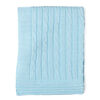 Baby Mode Signature Blue Classic Cable Knit Blanket