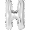 14" Silver Letter Balloons - H