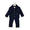 Little Gent Shawl Collar Knit Cardigan Set 0-3M