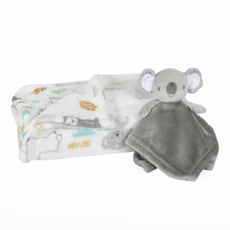 Premier ensemble en 2 pièces pour bébé, couverture et bébé ami - Koala