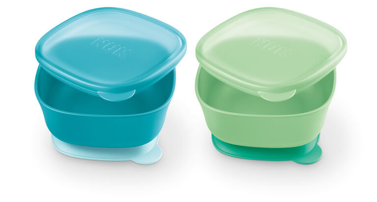 Bol Avec Couvercle De NUK, Couleurs Assorties, Paquet De 2, 6 Mois Et Plus