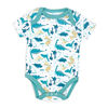 Baby Mode Paquet de 3 Bodys : dinosaure sarcelle