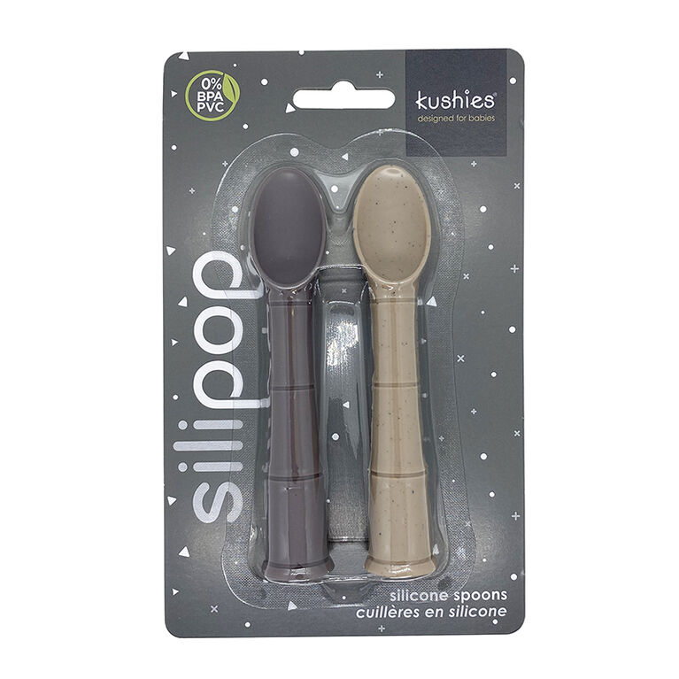 Silipop Silicone spoons Sparrow/Toasted Almond