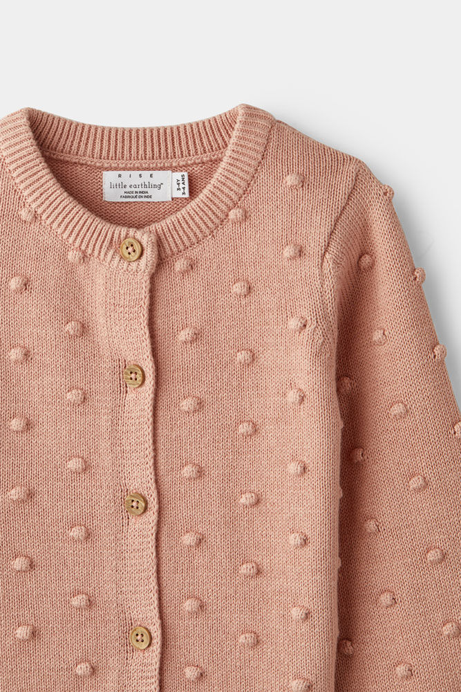 Pink 2024 popcorn cardigan