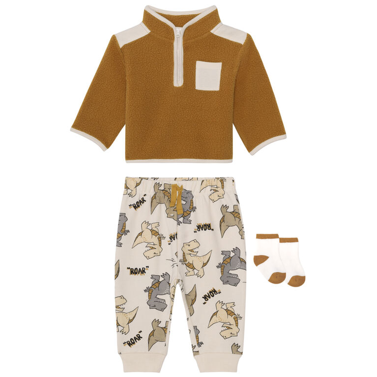 PL Baby Jogger Set Tan Dino 18M