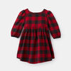 robe tunique à manches bouffantes, 12-18m - rouge