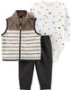 Ensemble 3 pièces gilet camping Carter's - gris, 18 mois