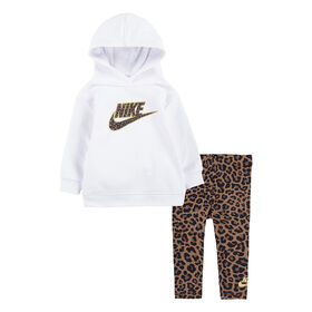 Ensemble en Molleton Nike - Blanc, Leopard