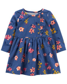 Robe en jersey à imprimé de papillon bleue Carter’s