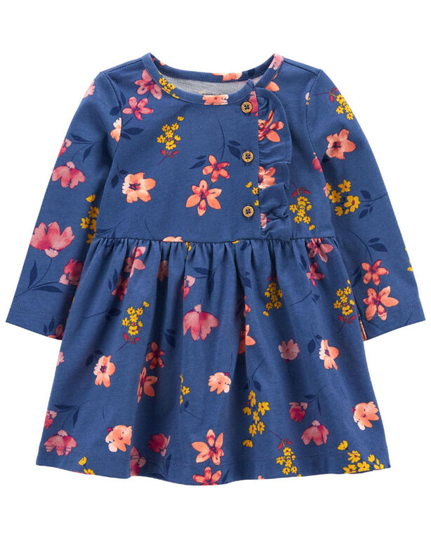Carter's Butterfly Jersey Dress Blue