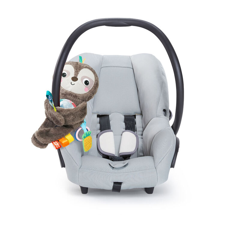 Bright Starts Slingin' Sloth Travel Buddy On-the-Go Plush Attachment