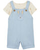 Carter's Two Piece Tee and Bunny Shortall Set Blue 18M