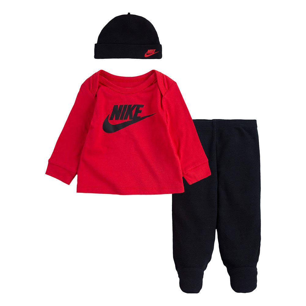 Nike 3 Piece Footed Pant Set Black Red Size 9 Months Babies R