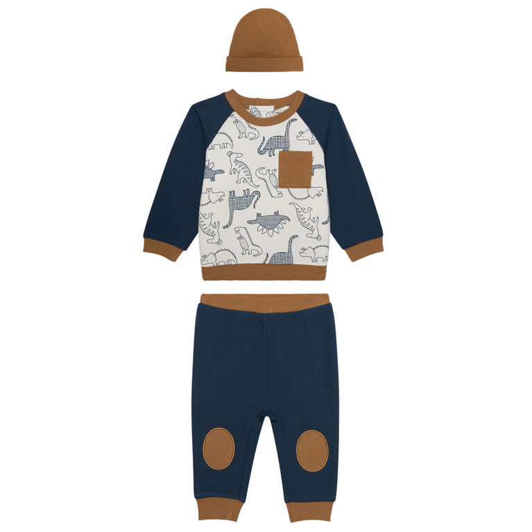 PL Baby Jogger Set Navy Dino 6M