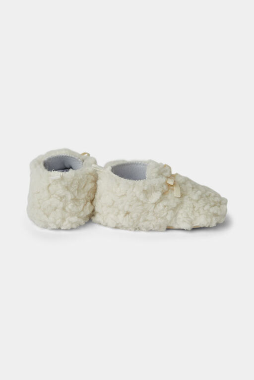 Pantouffle Sherpa Blanc 6-12M