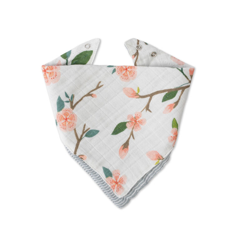 Red Rover Cotton Muslin Bandana Bib Peach Blossom R Exclusive